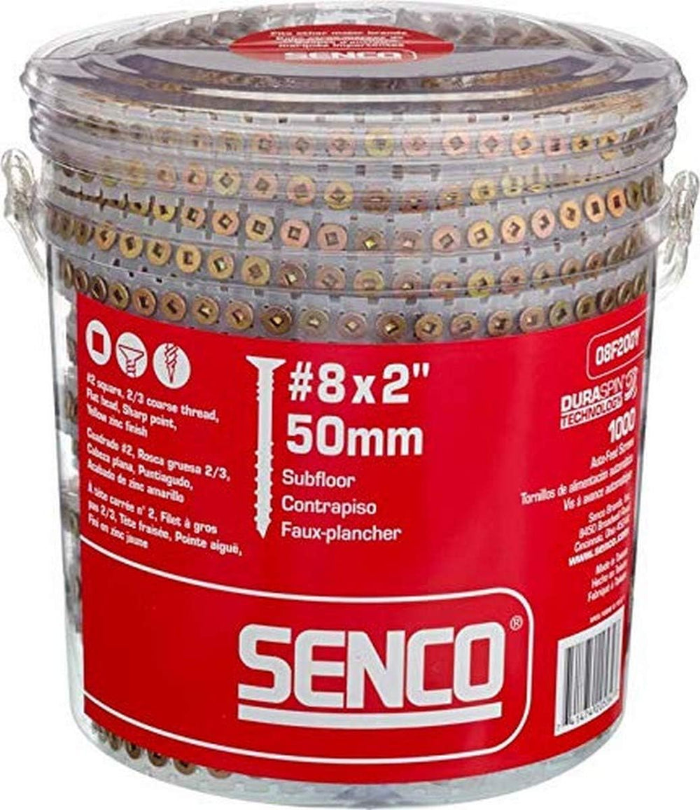 SENCO Duraspin #8x2 Collated Subfloor Wood Screw (08F200Y) 1,000 ct. tub