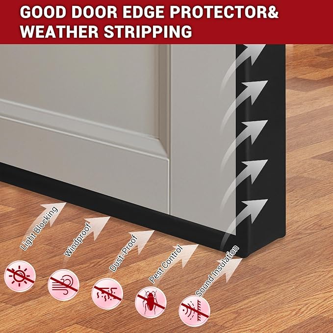 Rubber Edge Trim, Flexible Self-Adhesive U Shaped Peel and Stick Edge Banding