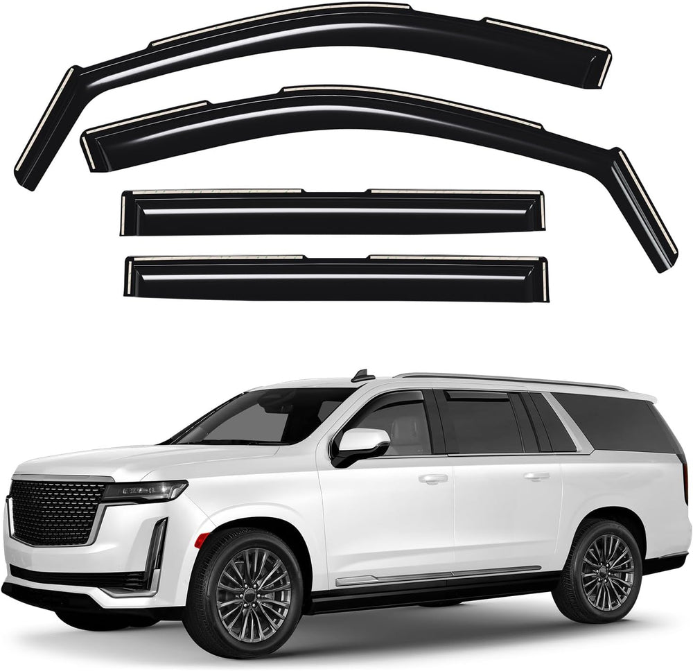 Window Deflectors Smoke Tinted In-Channel Side Window Vent Visor Deflectors (...