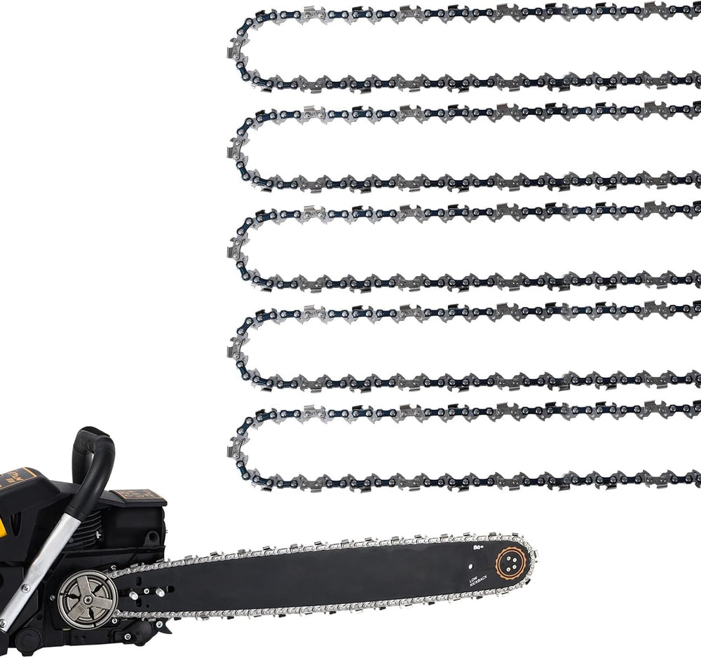 5 Pack 18 Inch Chainsaw Chain 68 Drive Links .063" Gauge, .325" Pit...