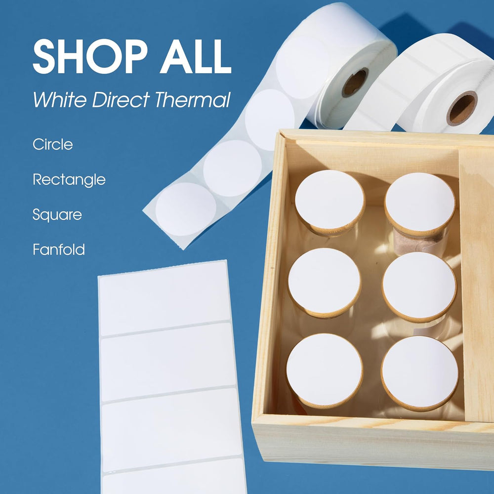 2" X 1” Direct Thermal Labels (13000 Count, 10 Rolls) - Perforated