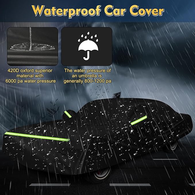 QUNSUNUS Waterproof Car Cover for Oldsmobile Cutlass 1966-1980/1988, Outdoor