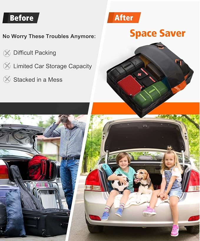 FIVKLEMNZ 21 Cubic Car Rooftop Cargo Carrier Roof Bag Waterproof