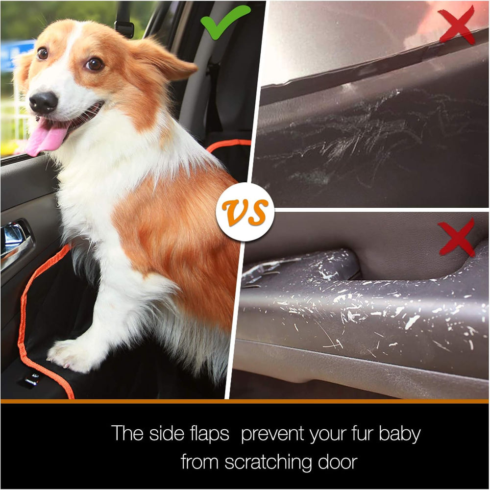 Luxury Dog Car Seat Cover for Back Seat Breathable Mesh Window Dog Hammock fo...