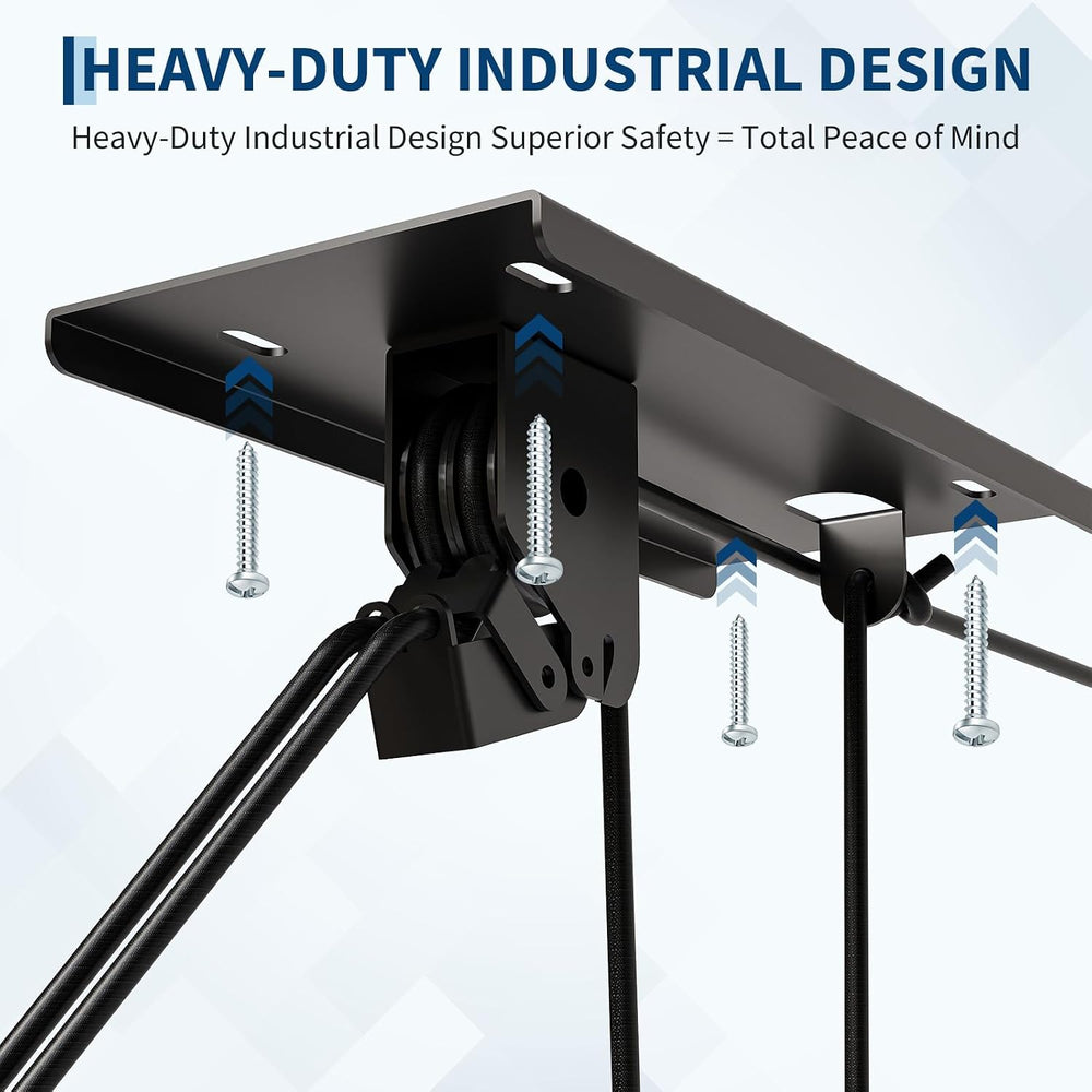 Garvee Heavy‑Duty Cargo Box Garage Pulley System, Ceiling Hoist Kit for 10–14...