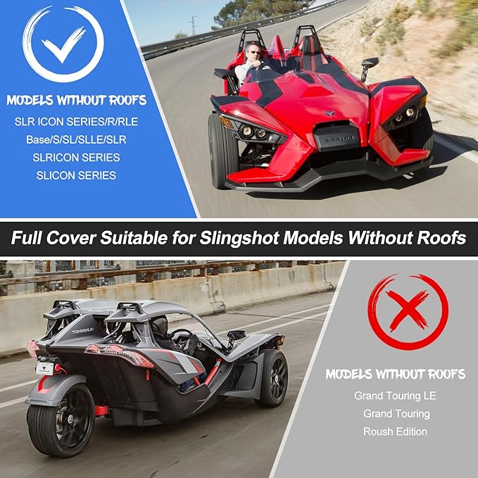 Full Cover for Polaris Slingshot, Waterproof Windproof Sunproof Outdoor