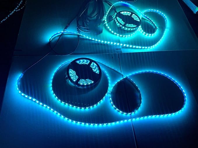 Black Out Full Tinted Smoked LEDs x4PCS 4FT 48" 1.2Meters RGB Dream Colo...