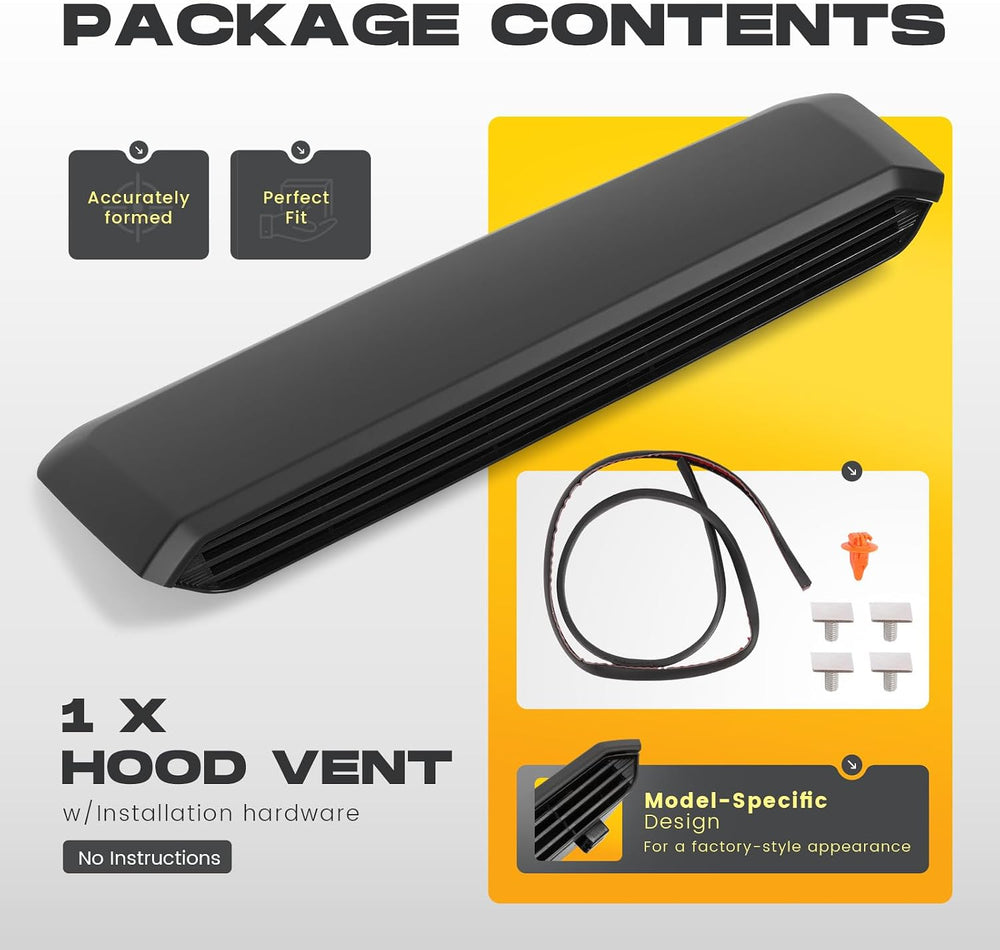 ALMULOO Hood Vent Compatible with 2016-2023 Toyota Tacoma TRD Replace for 761...