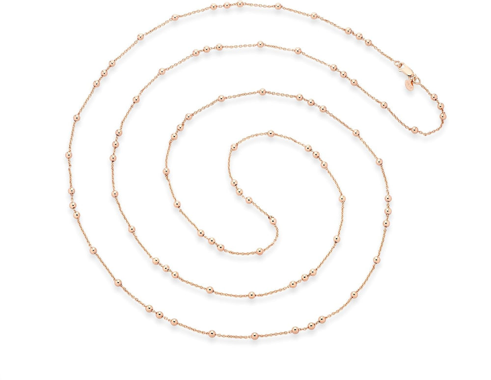 Miabella Italian 18K Yellow or Rose Gold Plated Beaded Ball Rosary Long Wrap ...