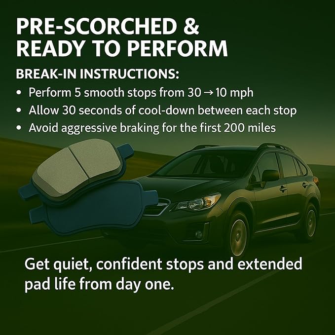 Premium Ceramic Rear Brake Pads Replacement