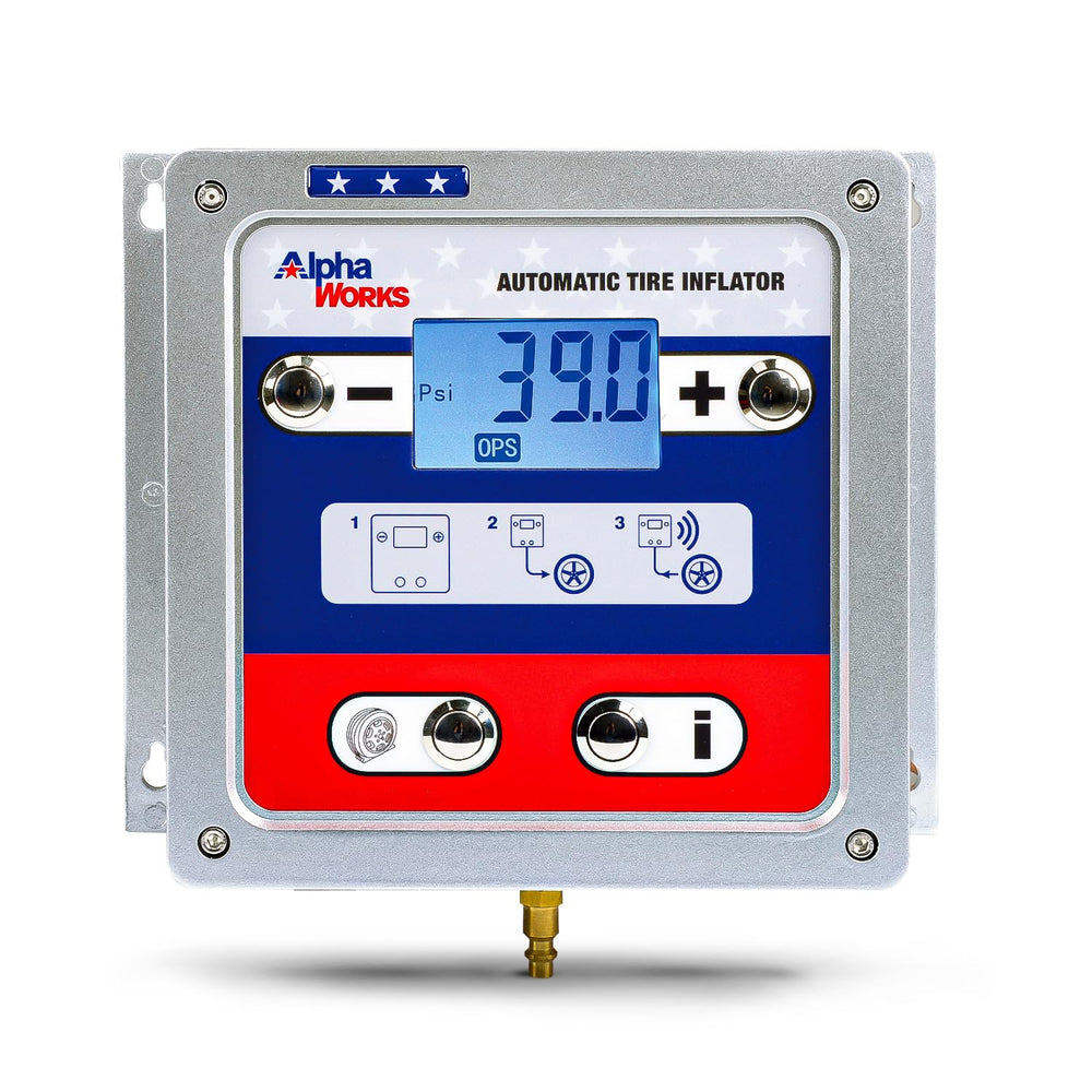AlphaWorks Automatic Tire Inflator, LCD Gauge, 145 psi Max Pressure