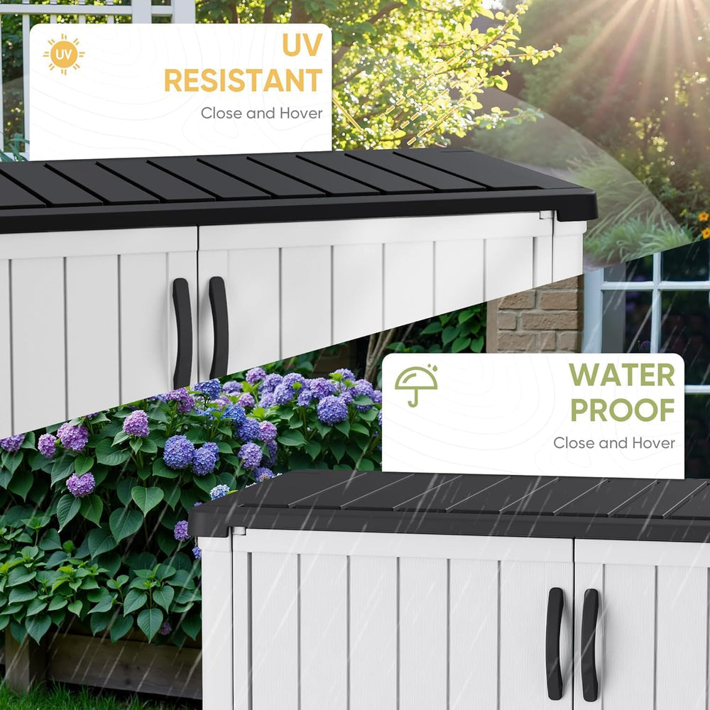 Devoko 50 Cu Ft Outdoor Storage Cabinet - Waterproof Vertical Shed for Patio,...