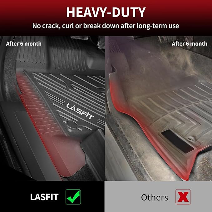 LASFIT Floor Mats for Ford F-150 2015-2025 | F150 Lightning 2022-2025 SuperCrew