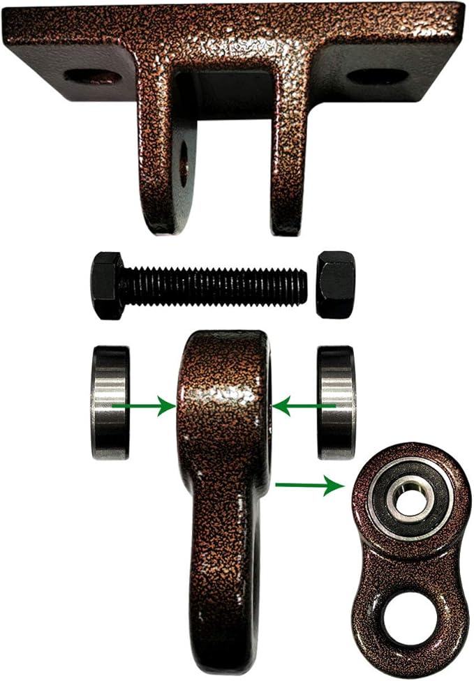 Heavy Duty Bronze Swing Hangers Screws Bolts Included Over 5000 lb Capacity (...