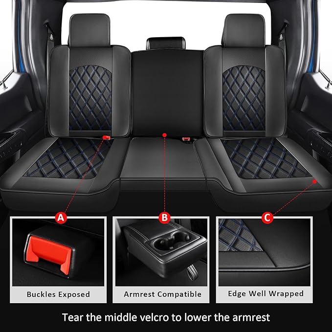 MIROZO Seat Covers for Ram, Waterproof Truck Seat Covers Compatible