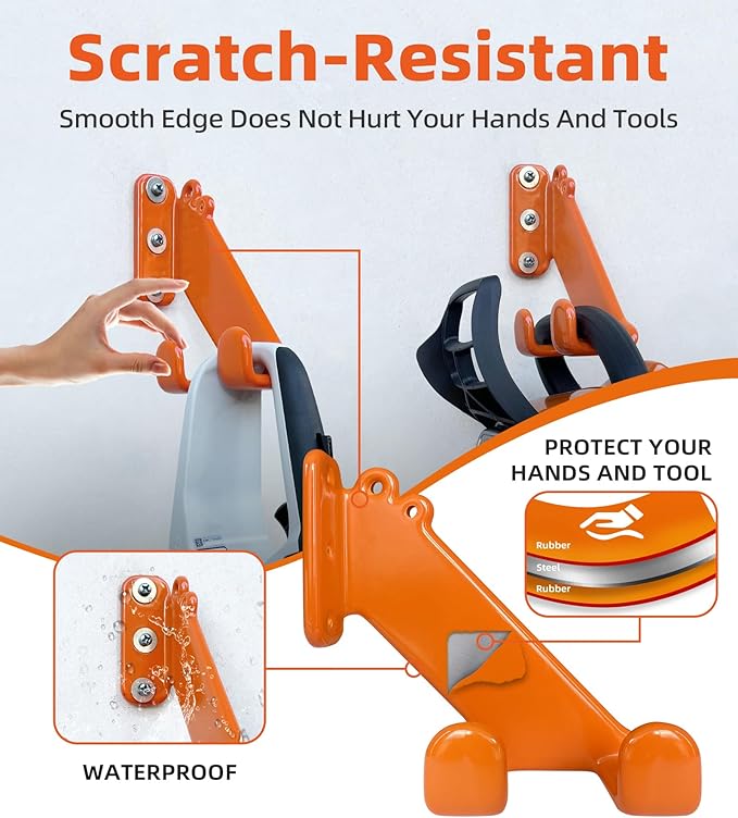 Chainsaw Hanger, 4 Pack Chainsaw Wall Mount, Heavy Duty Chainsaw Holder