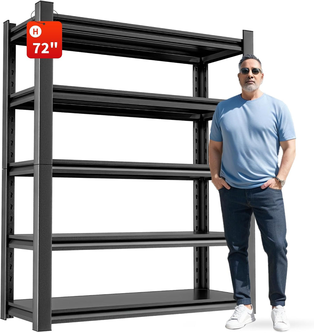 Metal Garage Storage Shelving Unit, 5-Tier Heavy Duty Adjustable Utility Shelves