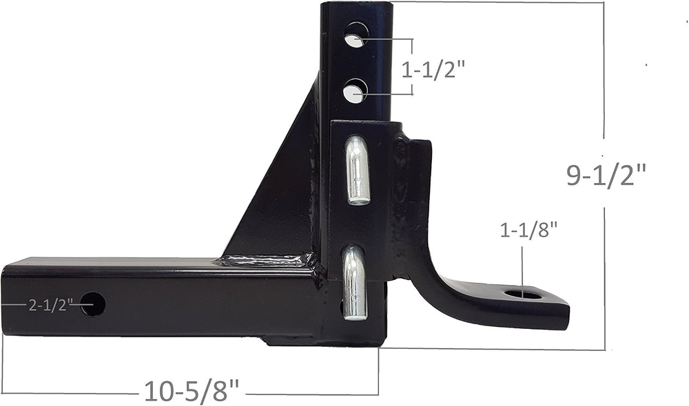MaxxHaul Adjustable Ball Mount, 5,000 lb Towing Capacity with 8‑Position Heig...