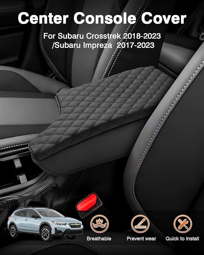 Shademax Subaru Crosstrek/Impreza Center Console Cover, Armrest Cover Cushion