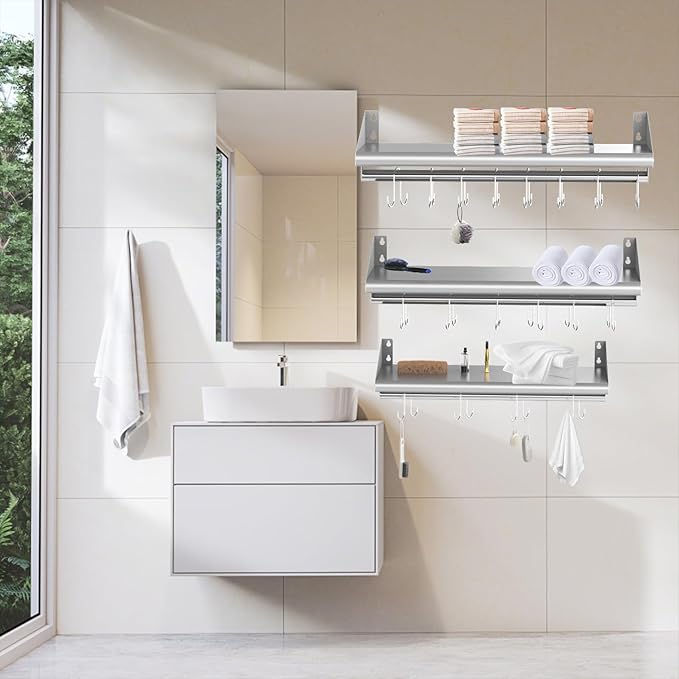 Skyflame Stainless Steel Floating Shelving
