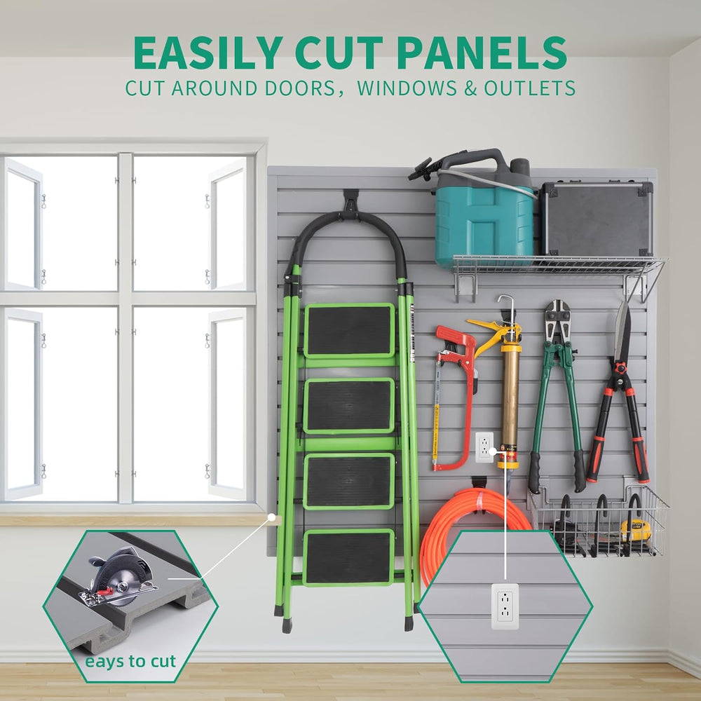 FRAYSCENT Slat Wall Paneling Garage Slat Wall Storage Systems Slatwall Panels...