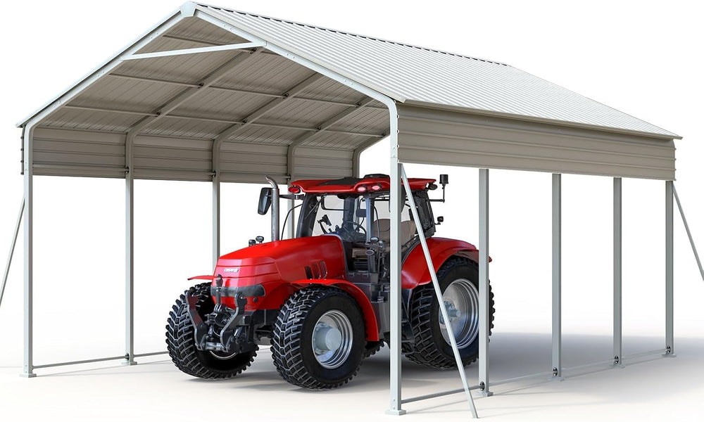 Quictent 12x21 FT Heavy Duty Metal Carport, Galvanized Steel Hard Top SUV/Tru...