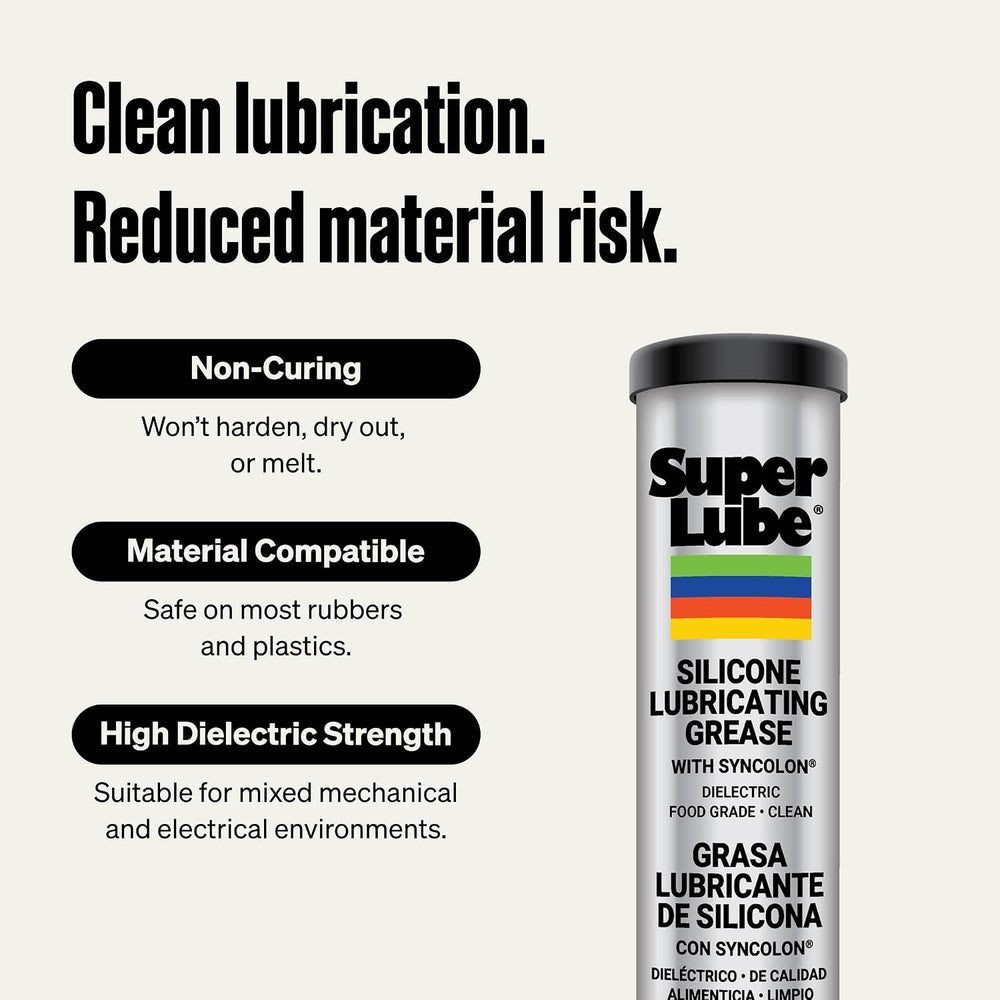 Super Lube Silicone Lubricating Grease w/Syncolon - Waterproof, All Purpose, ...
