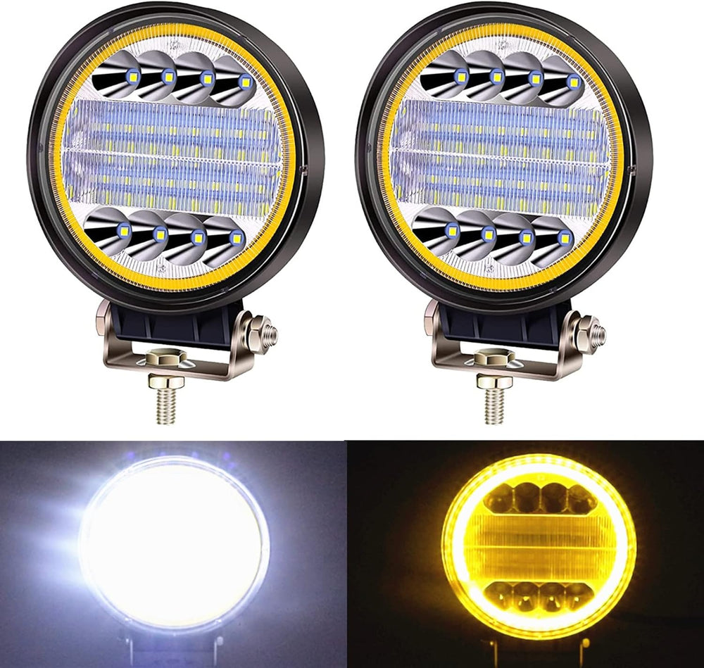 2PCS 4.5''LED Light Pods, 72W Round Spot Flood Combo Work Lights Off ...