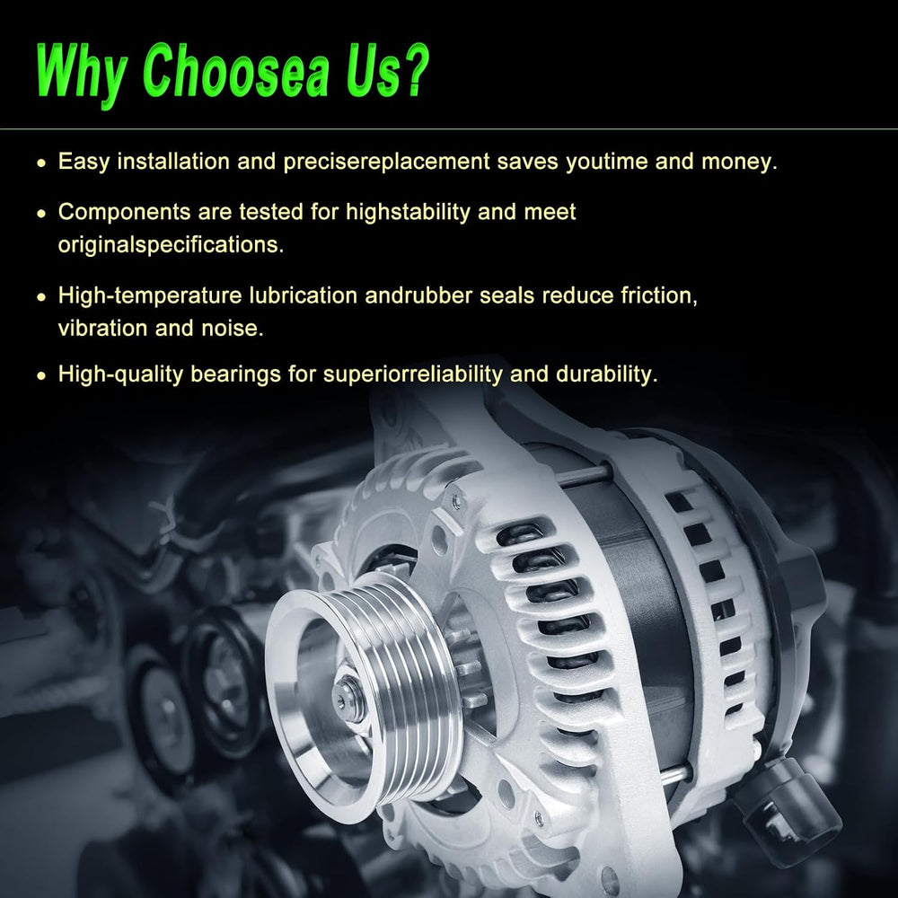 Alternator Compatible with 08-2010 Odyssey 2009-2011 Pilot 3.5/3.7L