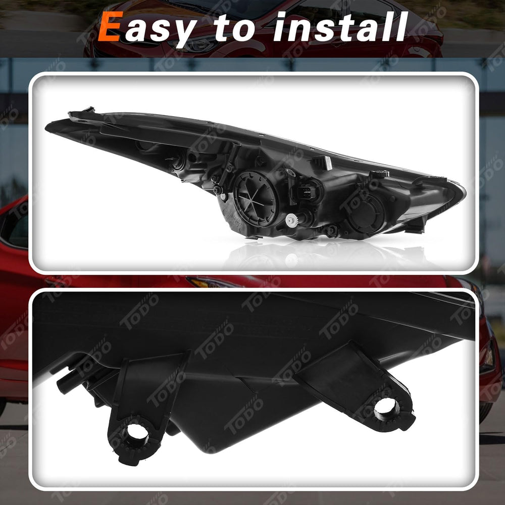 TODO Headlights Assembly Compatible with 2014 2015 2016 Hyundai Elantra, USA-...