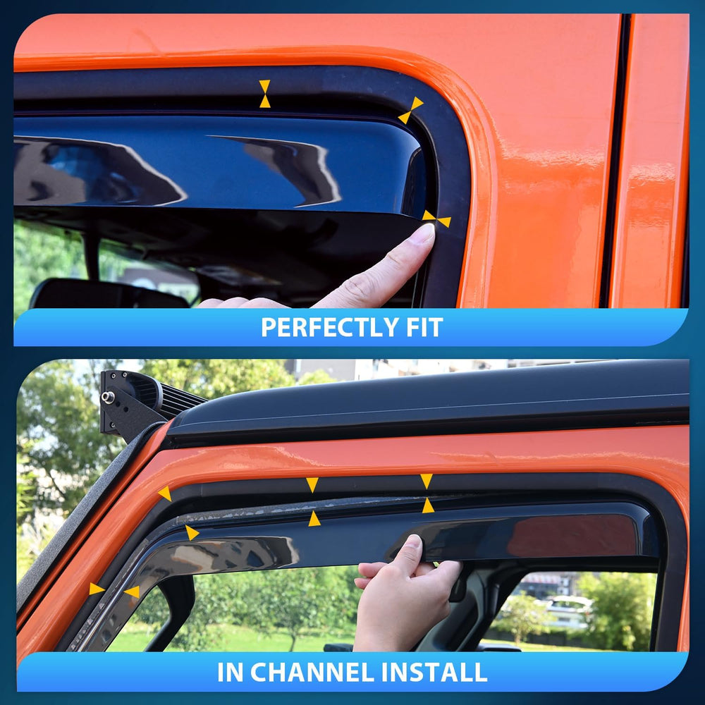 Nilight in-Channel Window Visors for Silverado/Sierra 1500 2007-2013, 4PCS