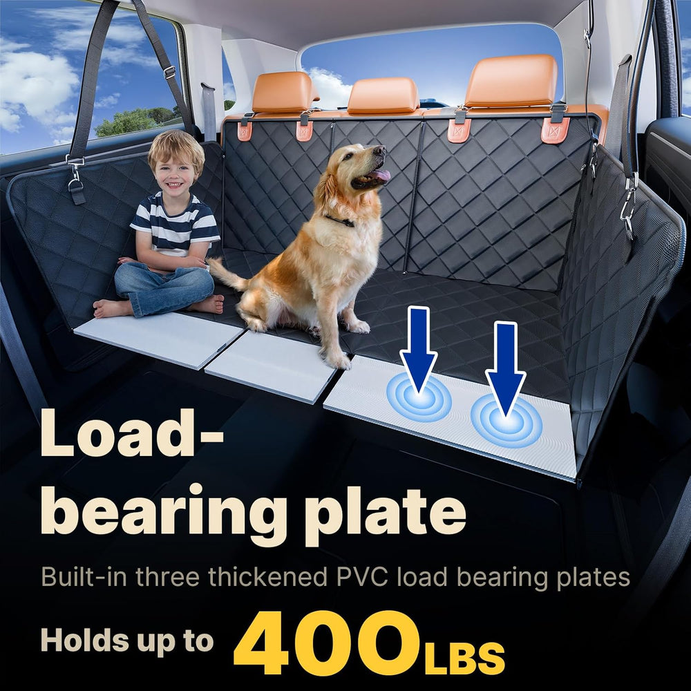 Convertible Back Seat Extender for Dogs, Foldable 400lbs Hard Bottom Dog Car ...