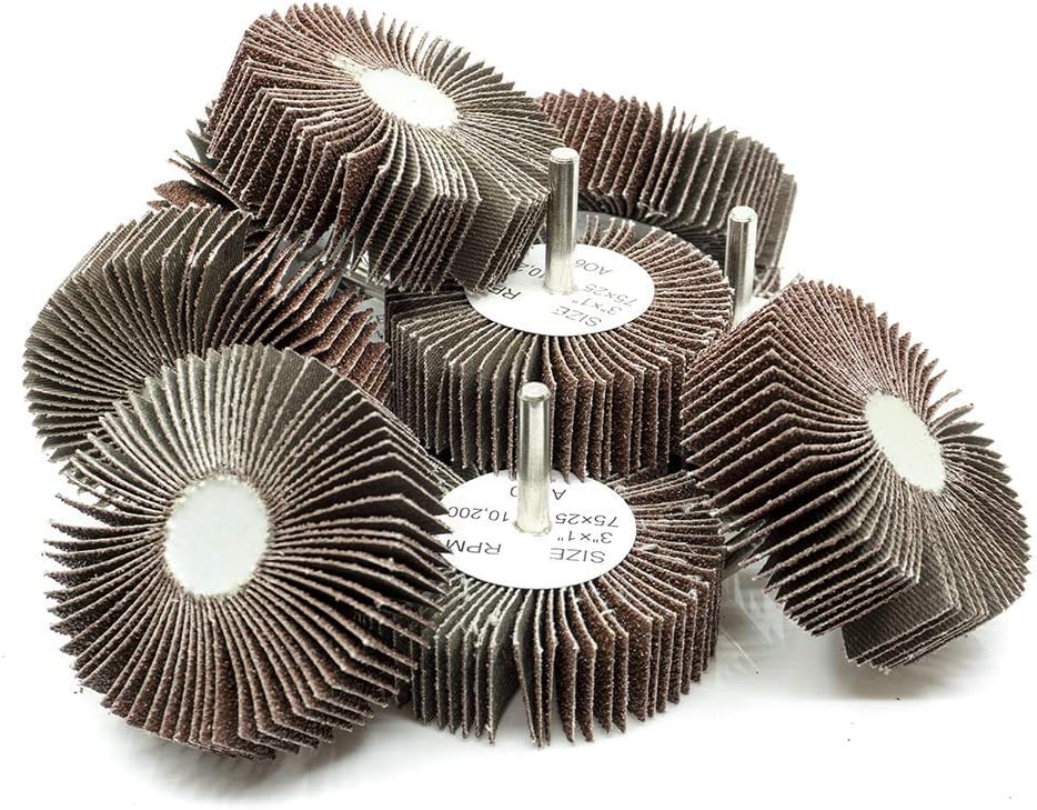 Benchmark Abrasives 3" X 1" (1/4" Shaft) Aluminum Oxide Flap W...