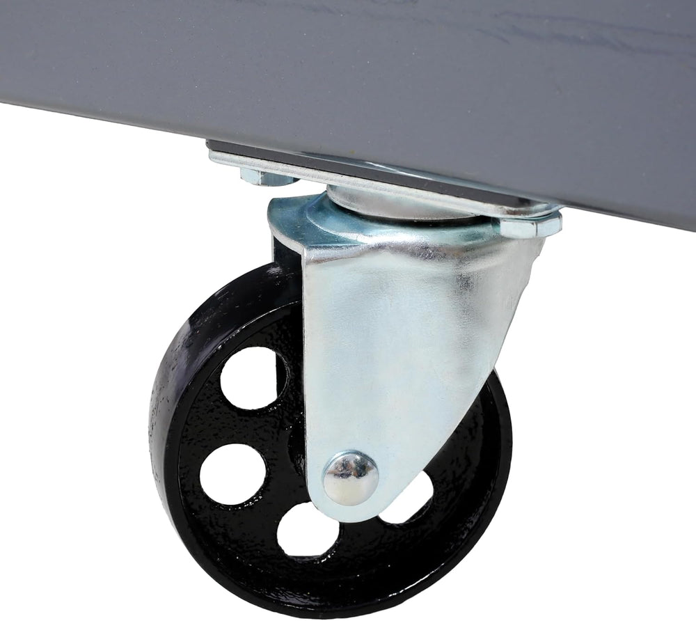 1500 lb Dual Wheel Dolly with Built-in Jack, Adjustable Height for Large Truc...