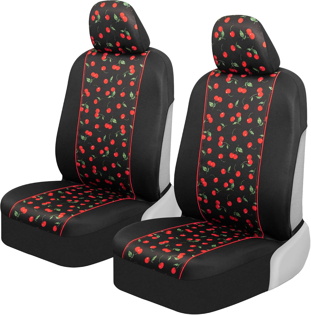 BDK Red Cherry Car Seat Covers for Front Seats, 2 Pack – Classic Pattern with...