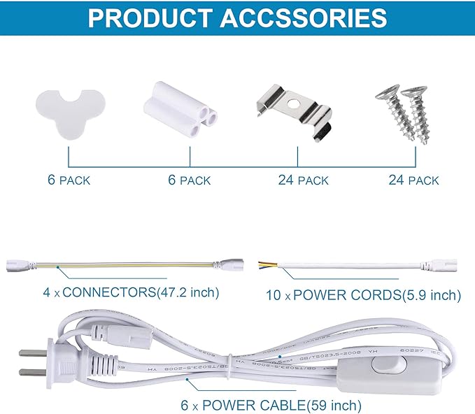 8FT LED Shop Light, Super Bright 120W Shop Lights, 19800LM 5000K 8 Foot Led (...