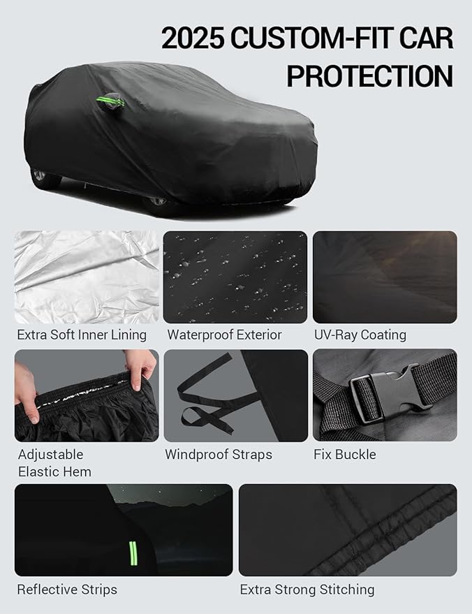 Proadsy 2025 Upgrade SUV Car Cover Compatible