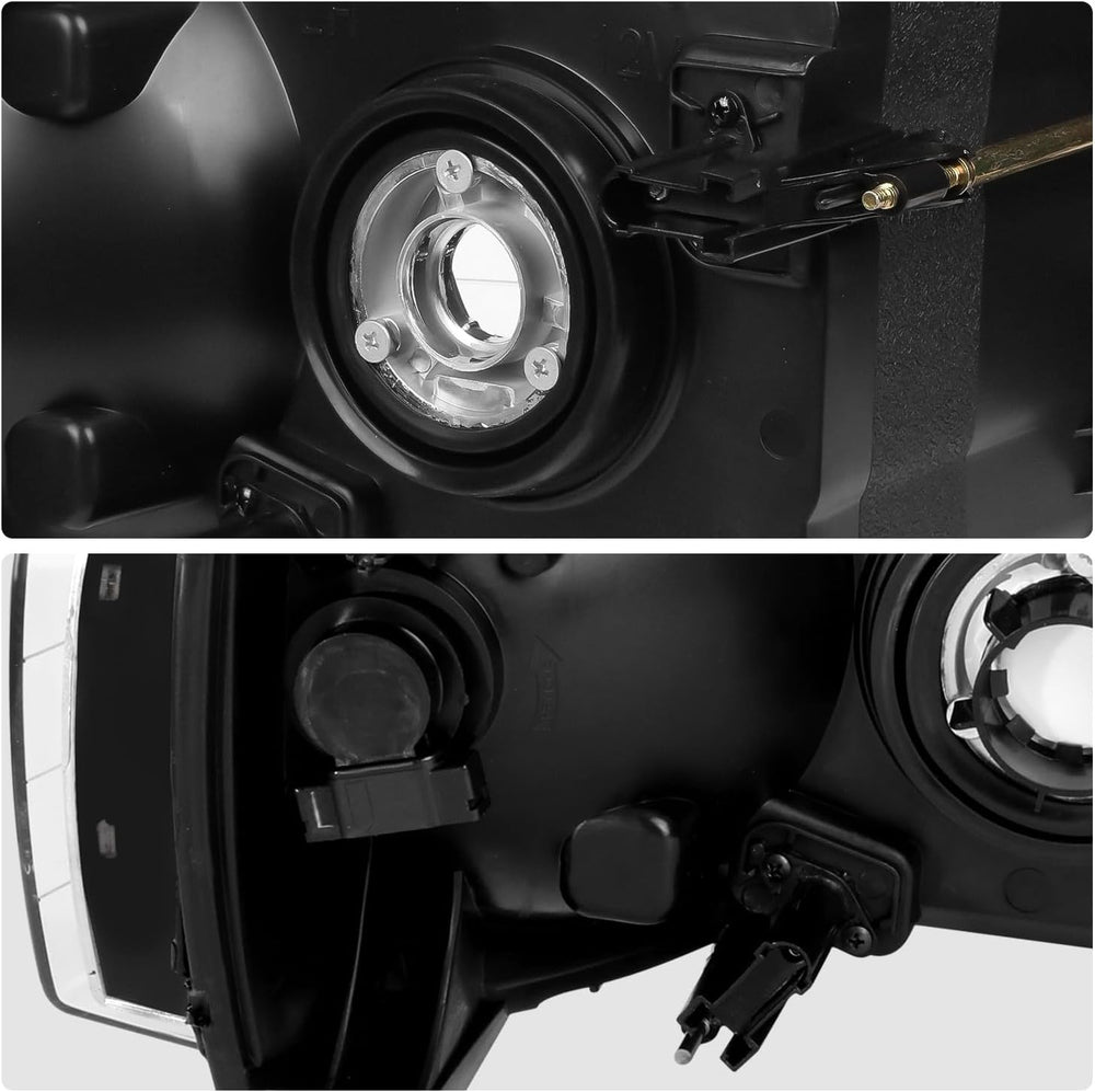 DNA MOTORING Pair Headlights Compatible with 02-05 Dodge Ram 1500 2500 3500, ...