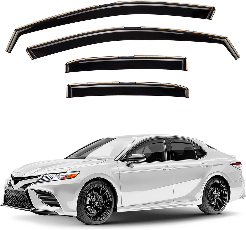 Window Deflectors Smoke Tinted in-Channel Side Window Vent Visor Deflectors (...