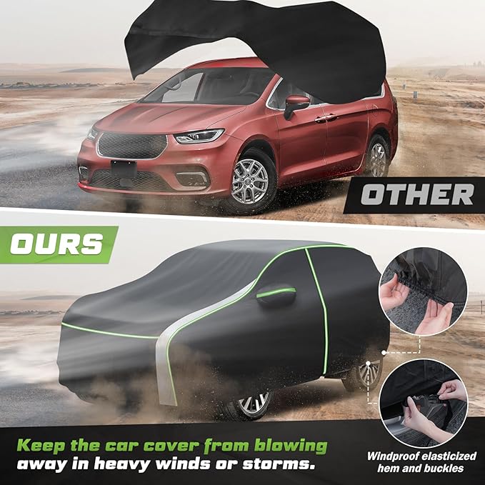Mixsuper Liner Car Cover for Chrysler Pacifica 1999-2026, 7 Layers Waterproof