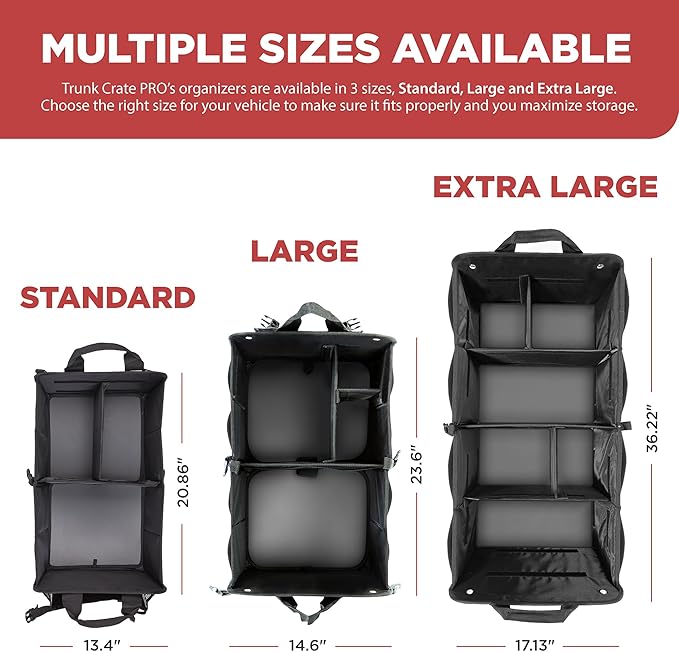 TRUNKCRATEPRO Car Trunk Organizers | Trunk Organizer, Car Storage Organizer