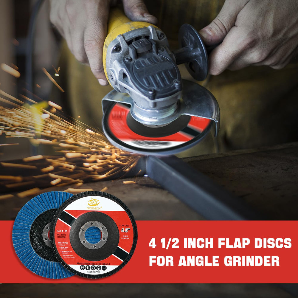 50 Pack 4 1/2 Inch Flap Disc Angle Grinder Sanding Disc Type 29 Flap Discs Pr...