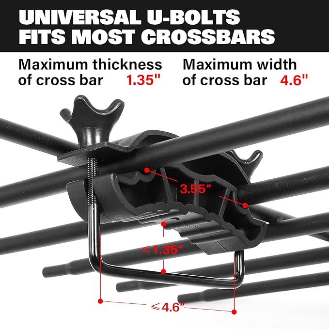 WEIZE Heavy Duty 64"x 39" Roof Rack, Rooftop Cargo Carrier Basket