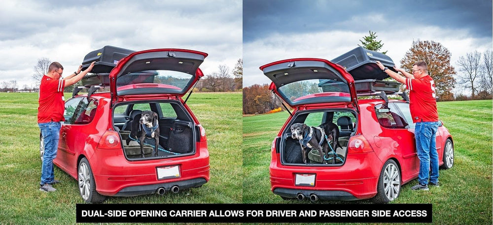 18 Cubic ft. Rooftop Cargo Carrier, Heavy-Duty Weatherproof Lockable Hard She...