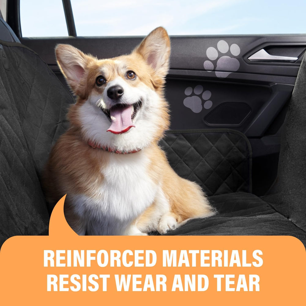 Active Pets Black Standard Dog Car Hammock Back Seat Cover, Waterproof Backse...