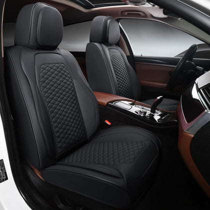 2 Packs Car Seat Covers Leather Car Seat Covers Universal Seat Covers