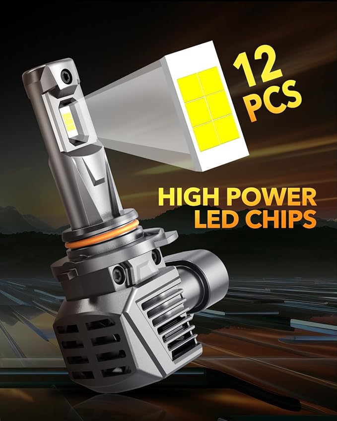 OXILAM 9006 HB4 Fog Light Bulbs, 30000LM 800% Brightness, 6500K Cool White (P...