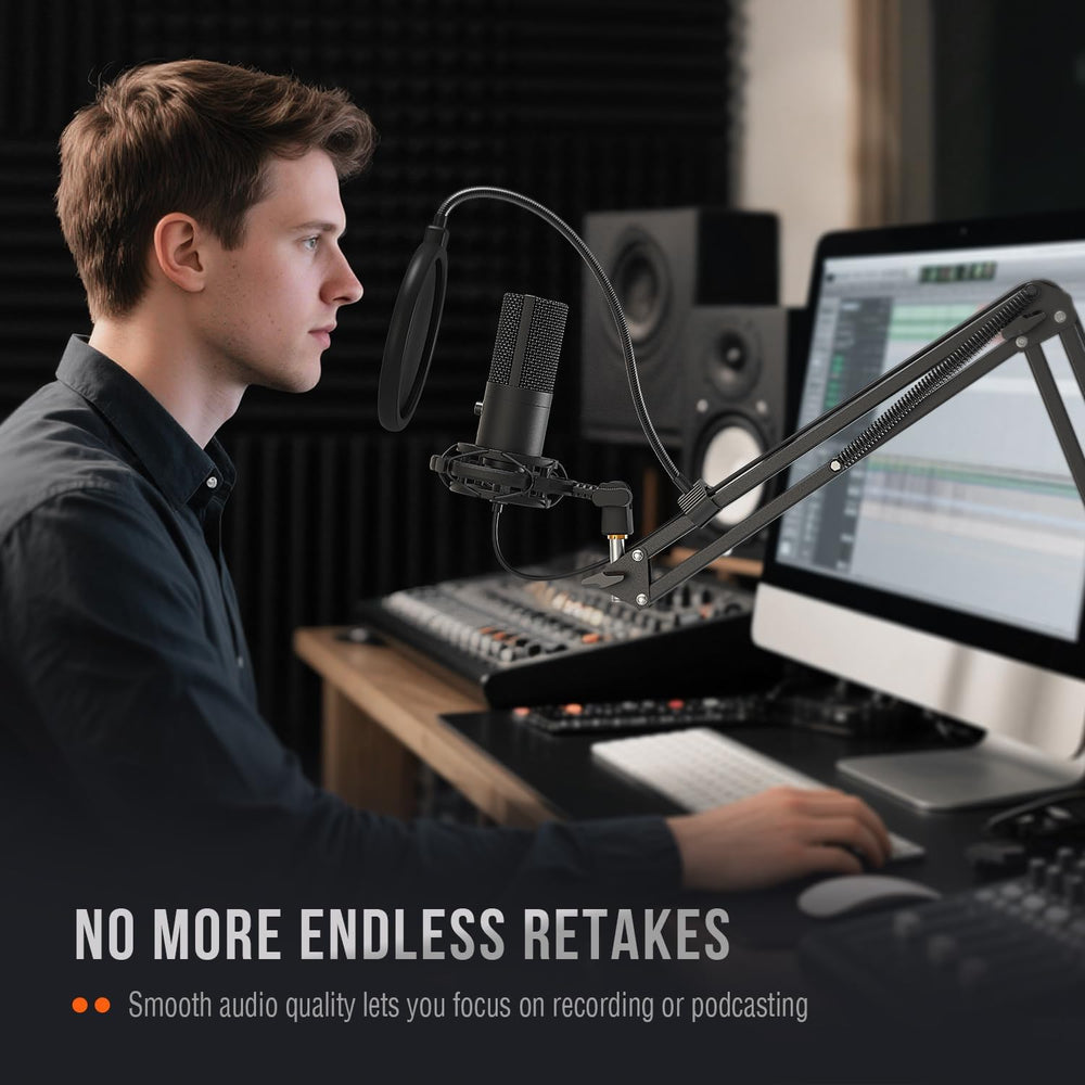 FIFINE T669 Studio Condenser USB Microphone for Recording Podcasting
