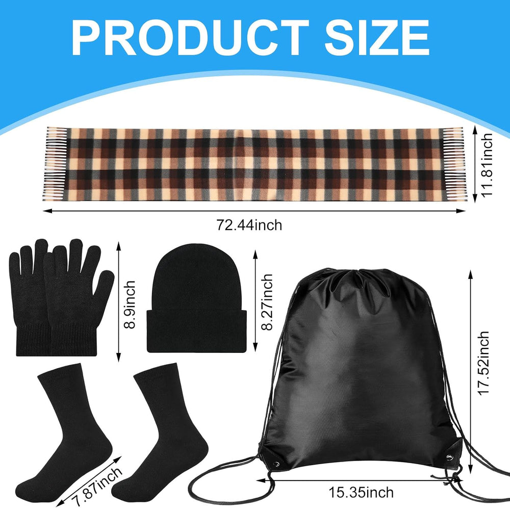 Suhine 72 Pcs Homeless Care Package Supplies Bulk Winter Warmth Kit with Blan...