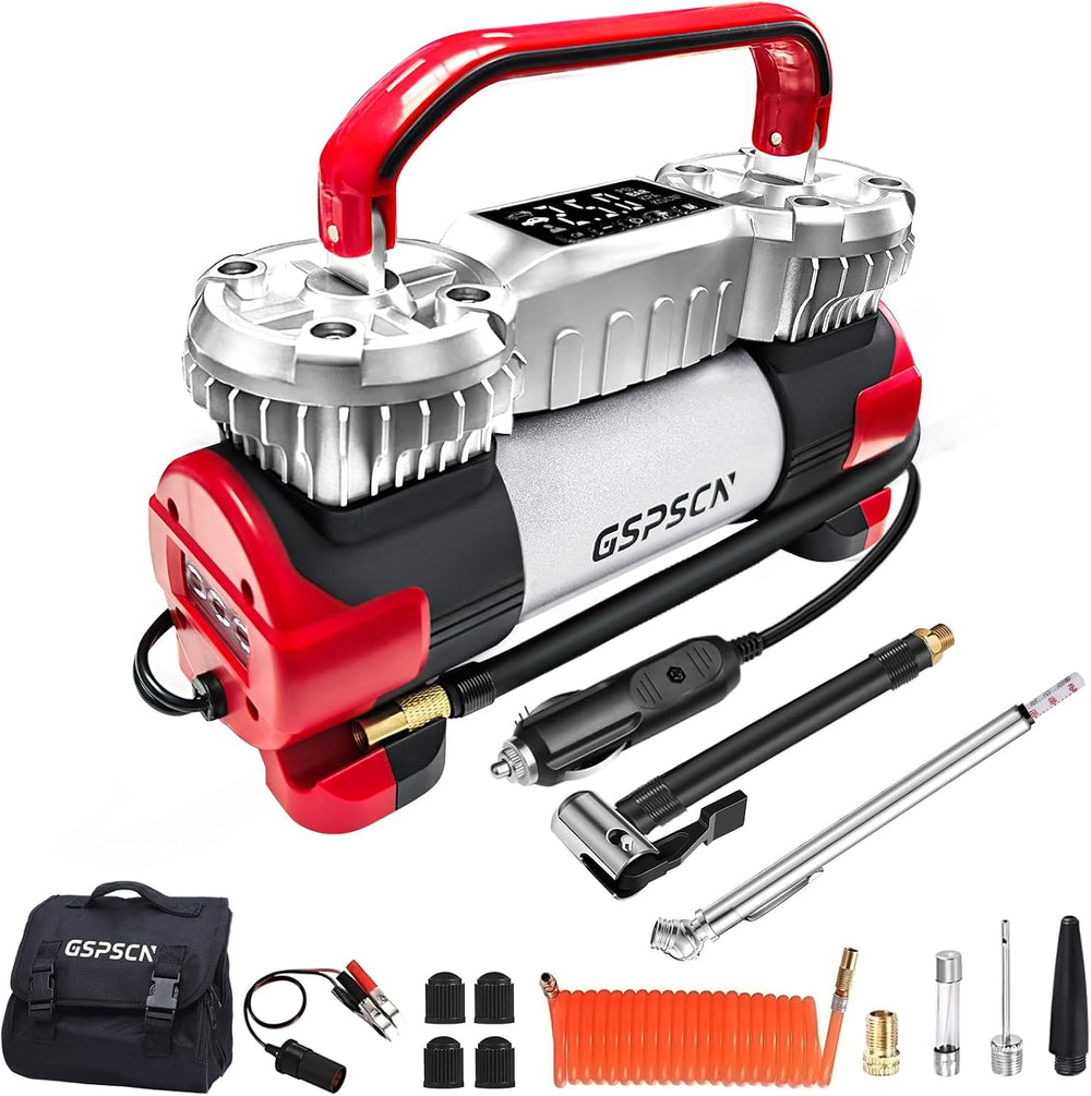 GSPSCN Digital Tire Inflator 12V Heavy Duty Metal Portable Air Compressor